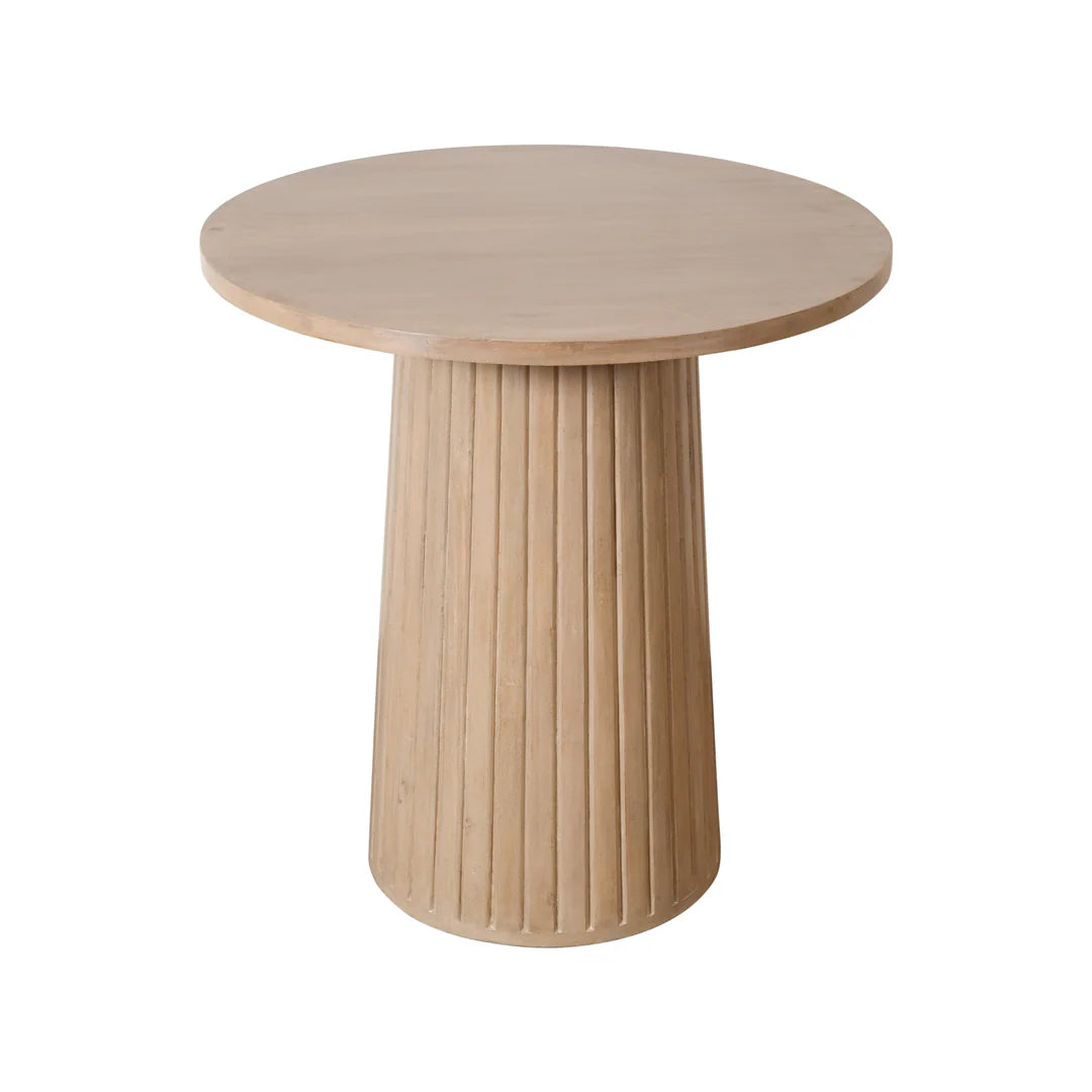 Round Wood Side Table
