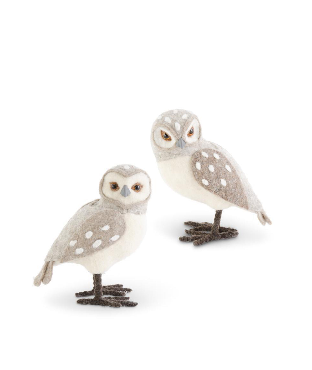 Tan and Cream Wool Owl