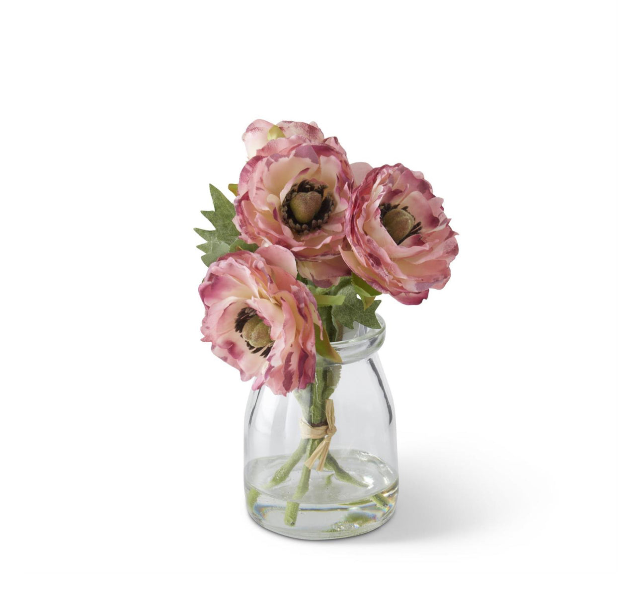 Pink Ranunculus in Glass Vase