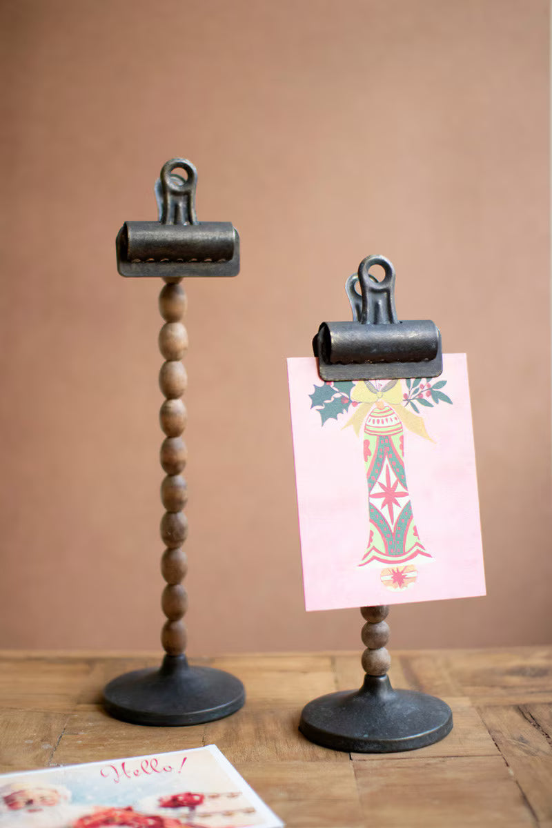 Clip Stand with Beaded Stem
