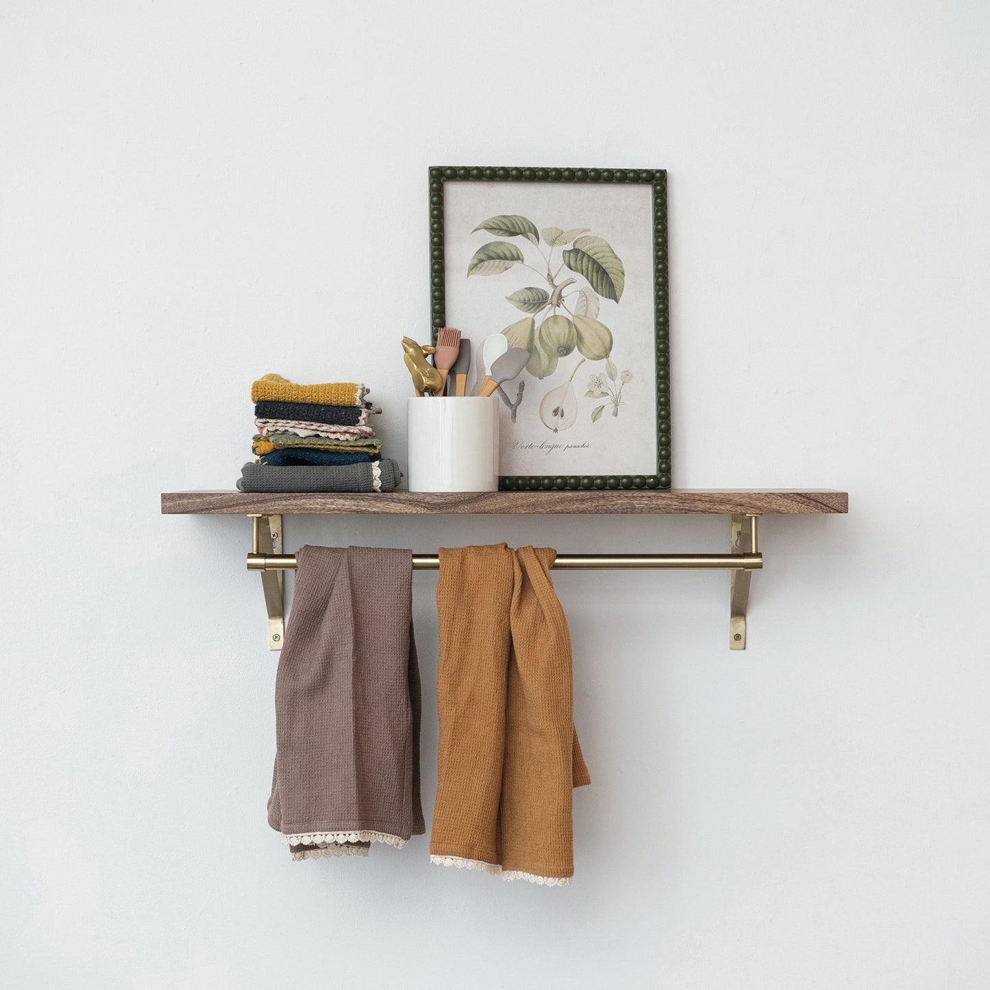 Metal & Wood Wall Shelf
