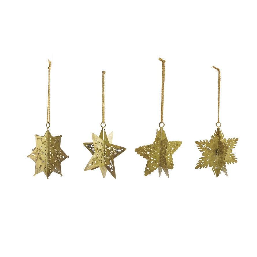 3D Metal Snowflake Ornament