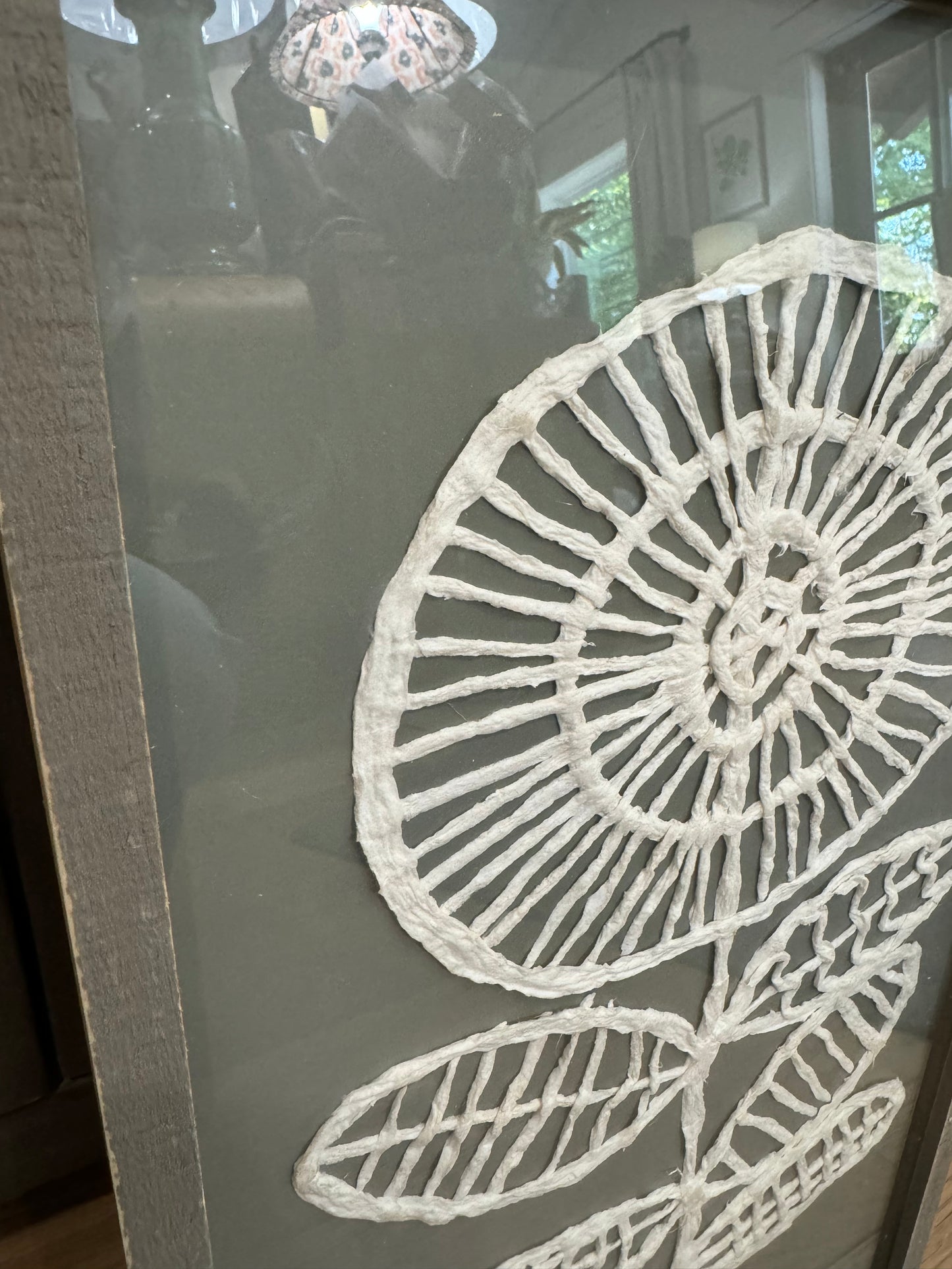 framed pressed paper flower