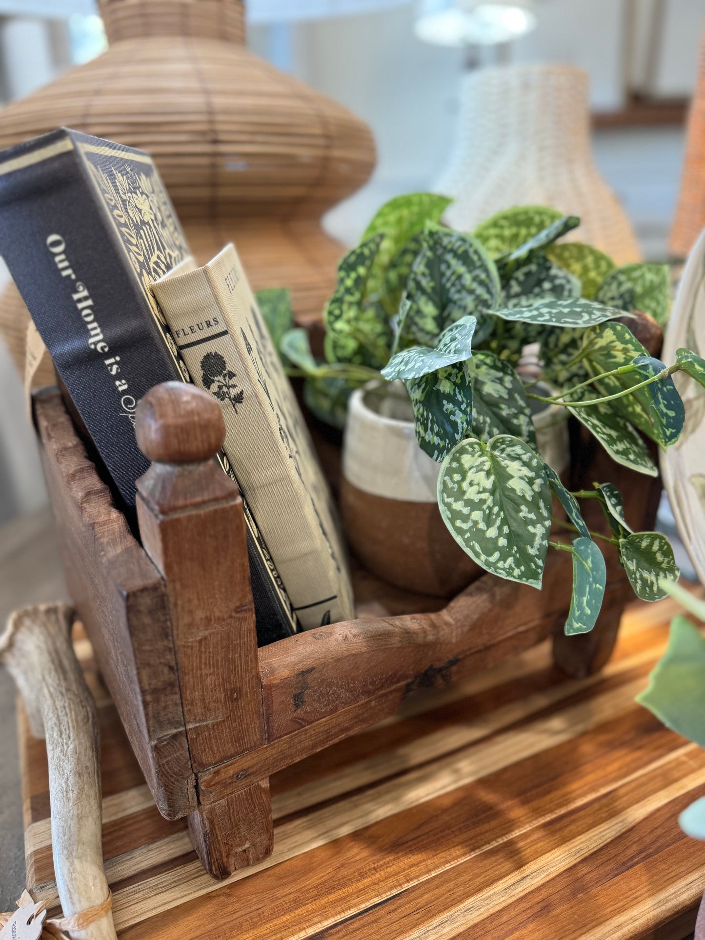 Vintage Wood Planter box (Each One Will Vary)
