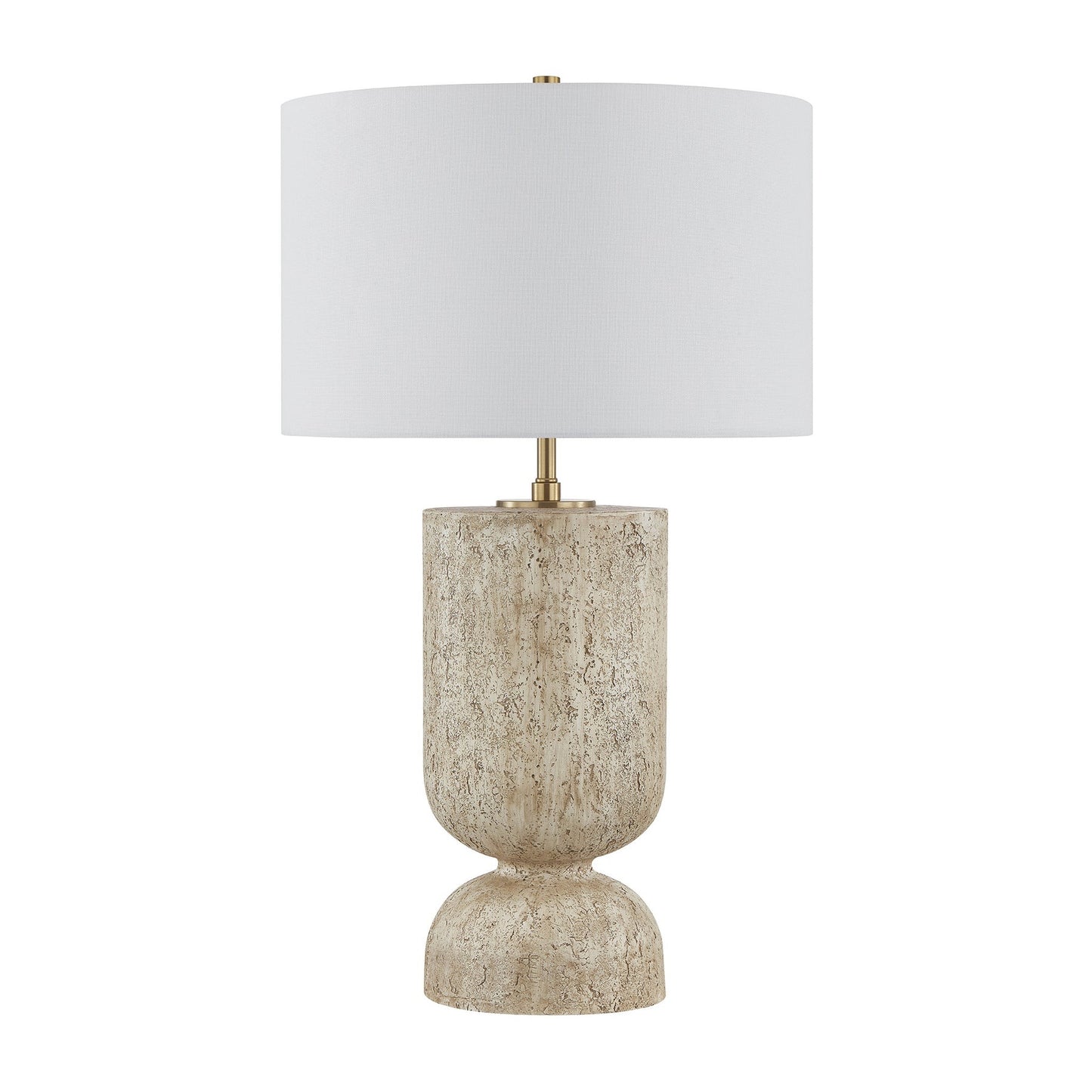 Travertine statement lamp