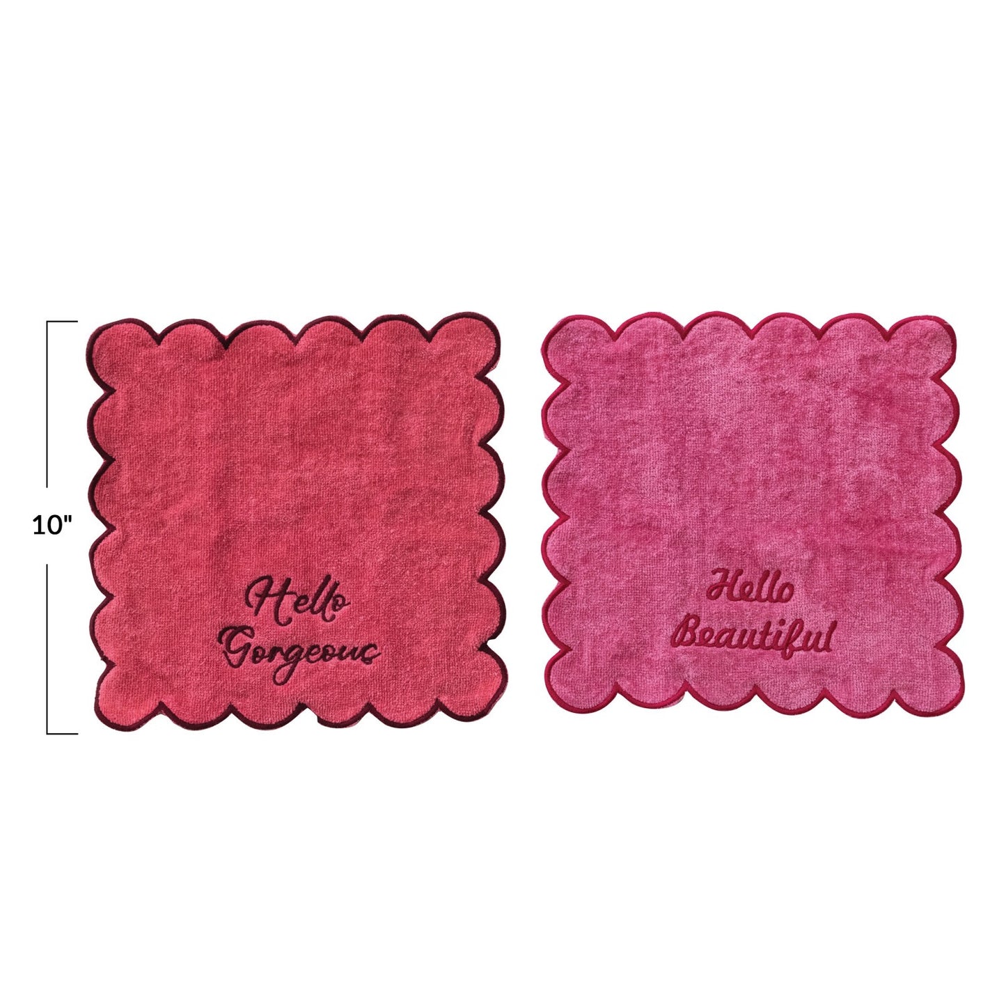 Pink face wash/towel cloth set