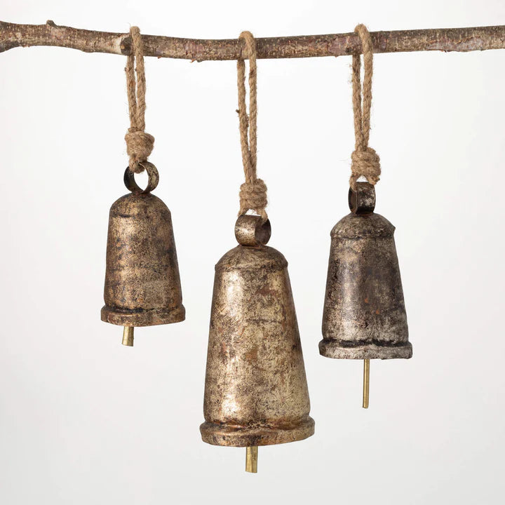 Metal & Rope Bell Ornaments