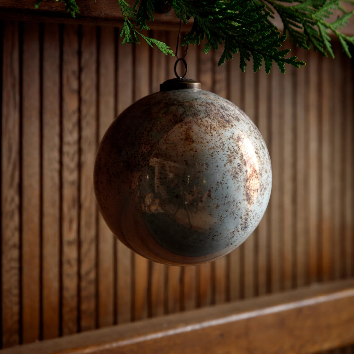Vintage Marble Glass Ball Ornament