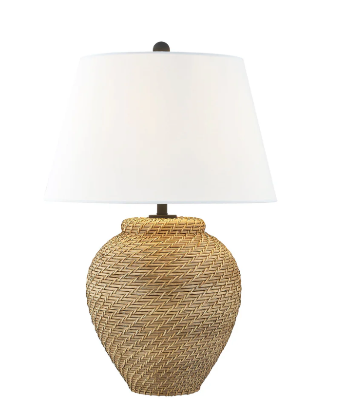 Rattan table lamp