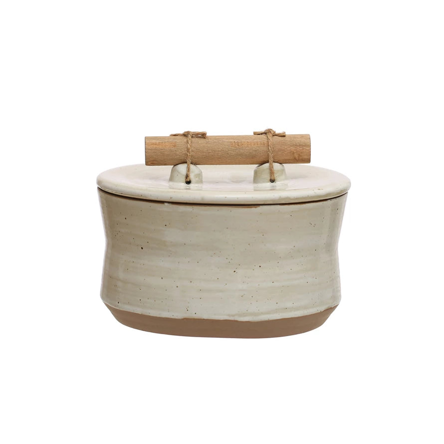 Round Stoneware Canister