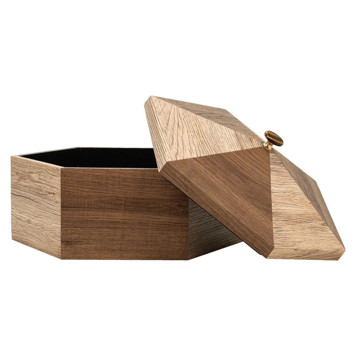 Hexagon Tigers Eye Box
