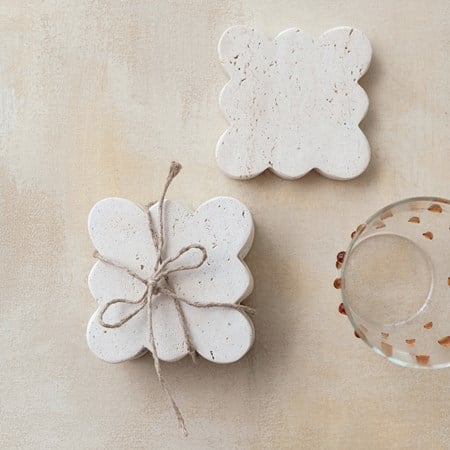 Coasters with Scalloped Edges