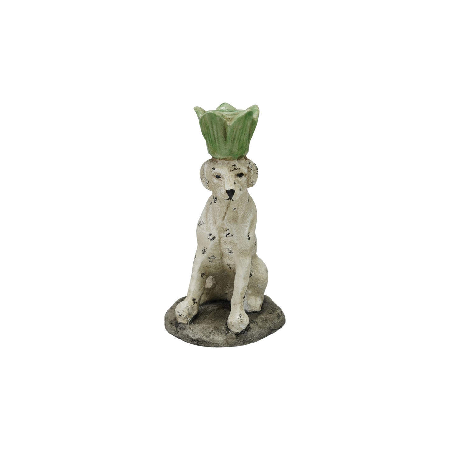 Painted Cast Iron Dog Shaped Taper Holder