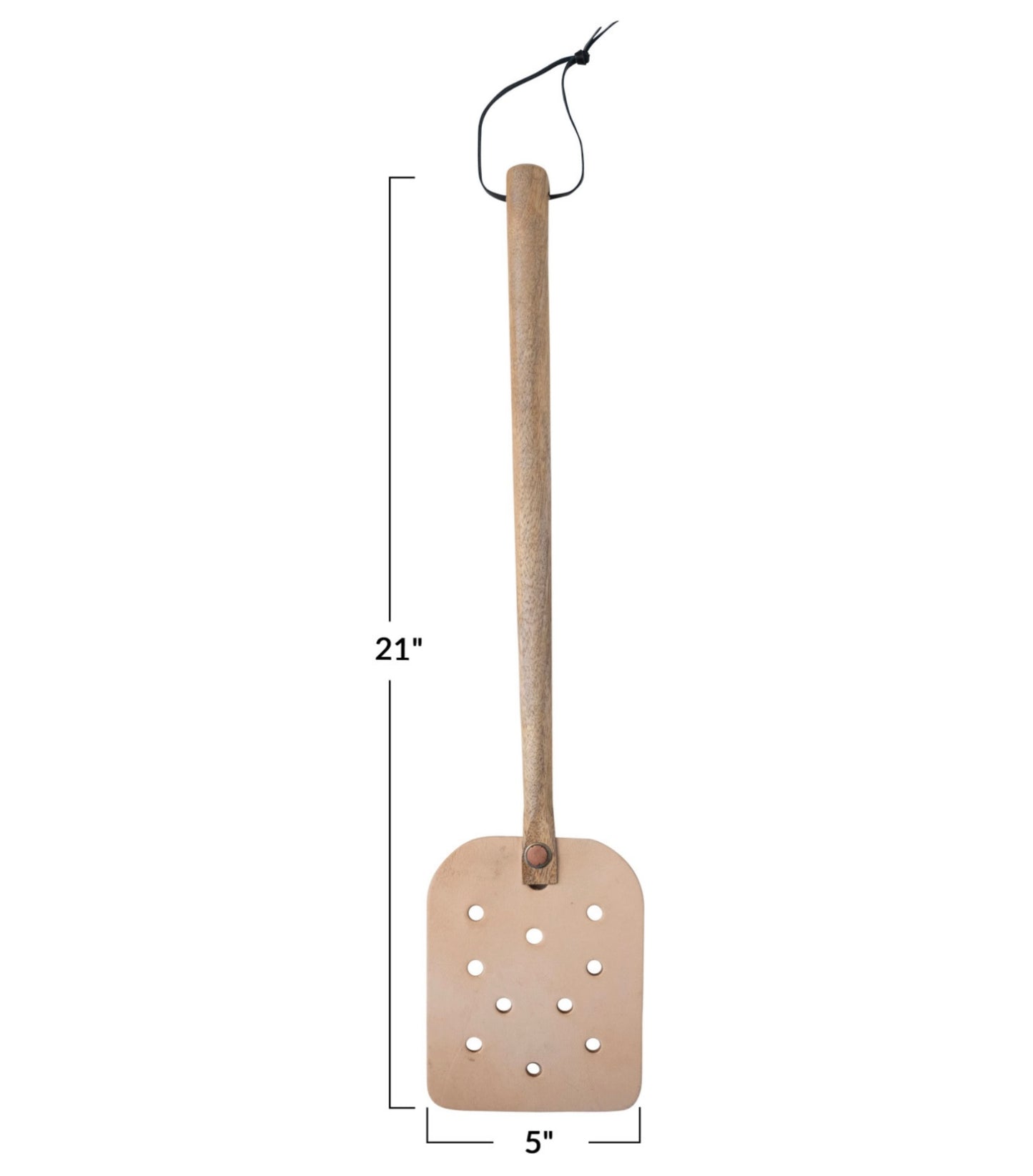 Leather & Wood Fly Swatter