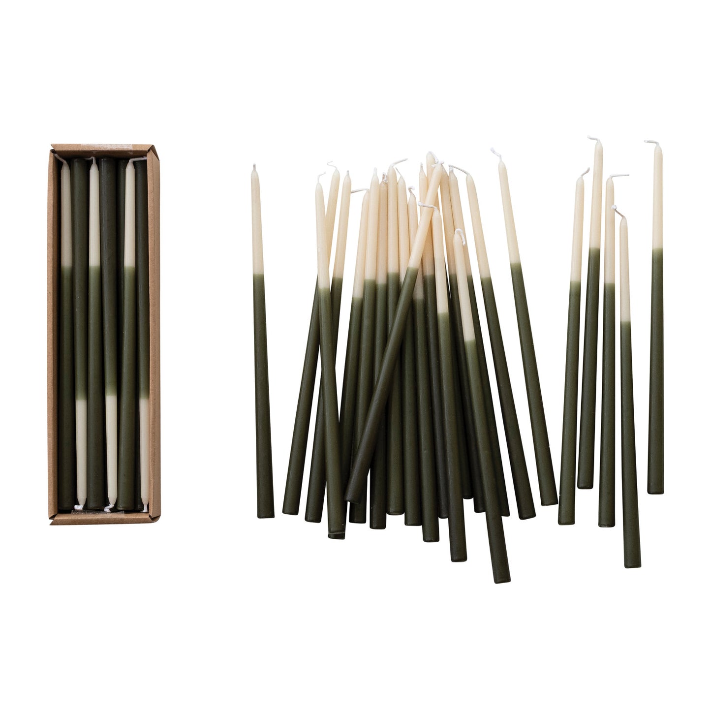 Unscented Two-Tone Thin Taper Candles