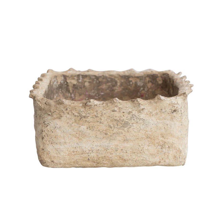 Square Paper Mache Planter