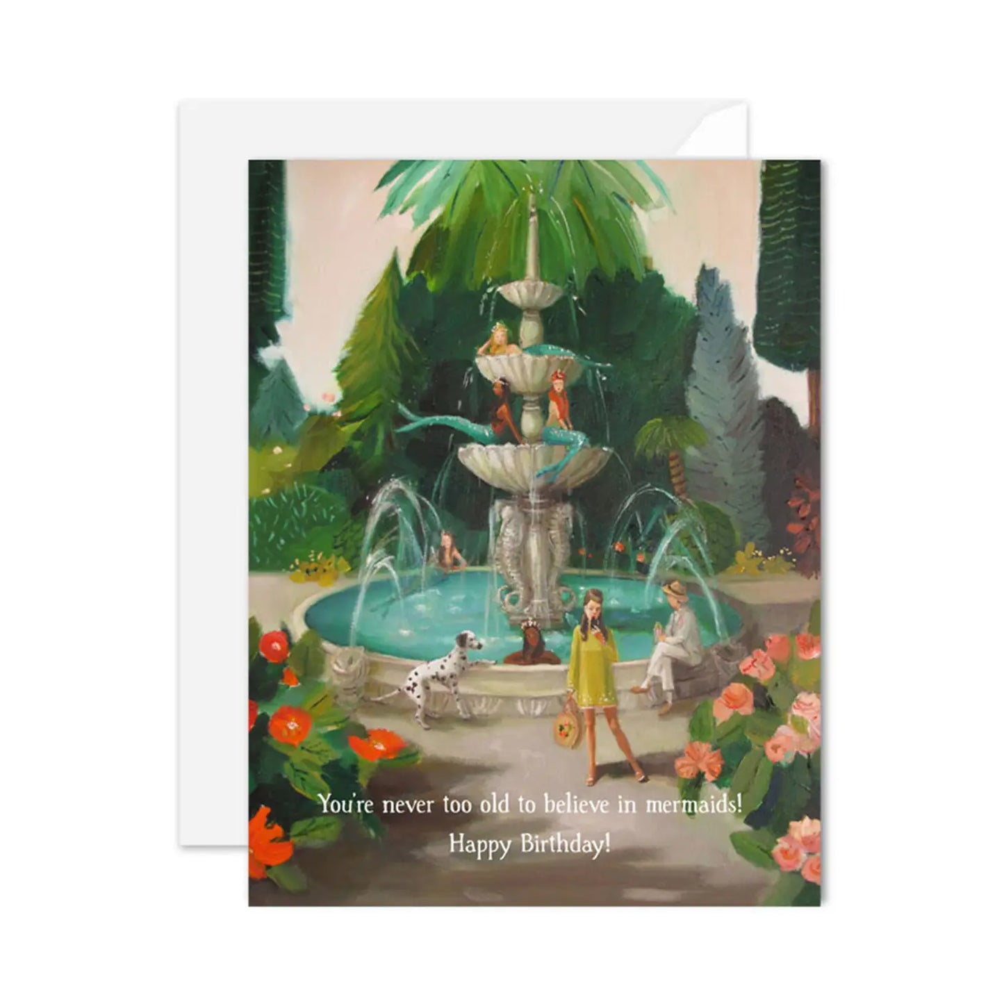 Selfie At The Fountain Card