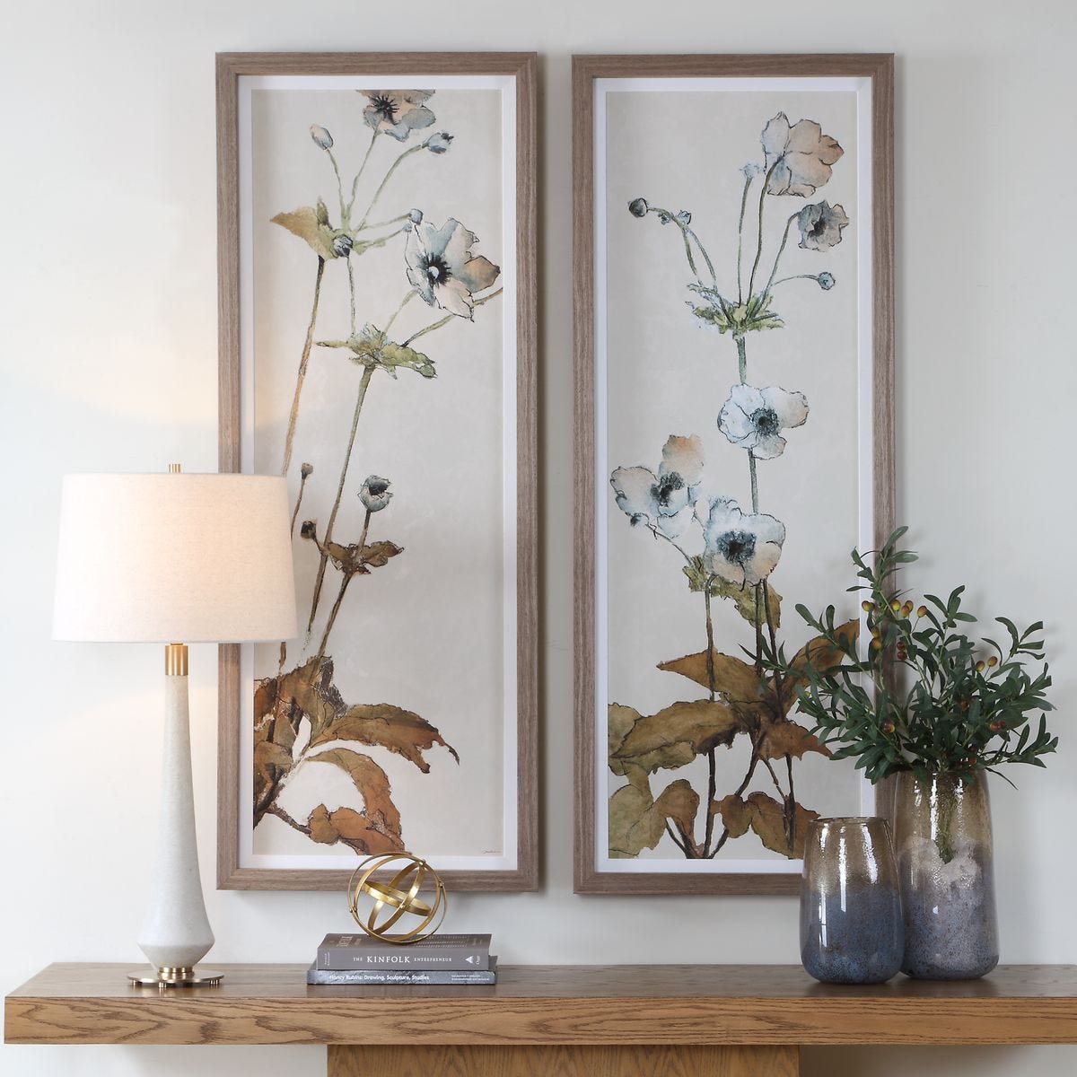 Garden Study Framed Prints (set of two)