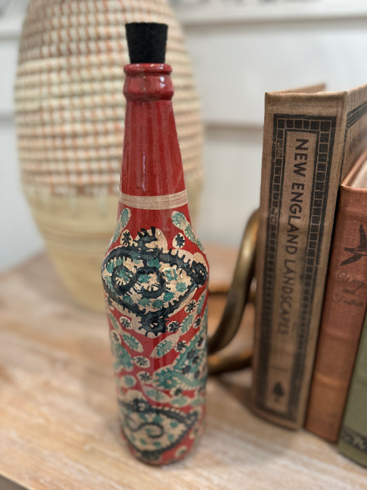 Hand Painted Glass Bottles