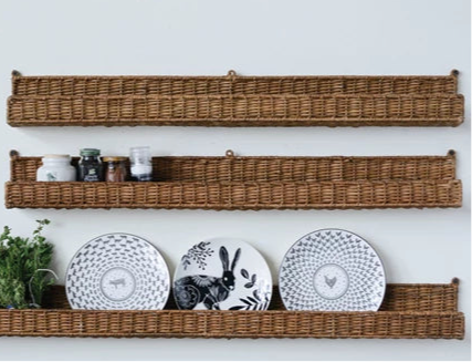 Hand-Woven Rattan Wall Ledge