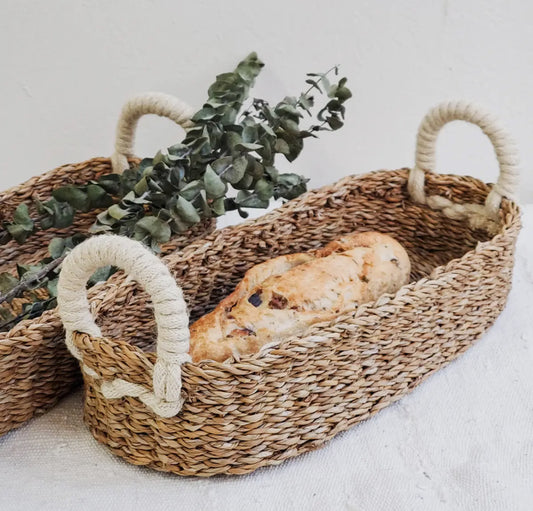 Handwoven Oval Basket