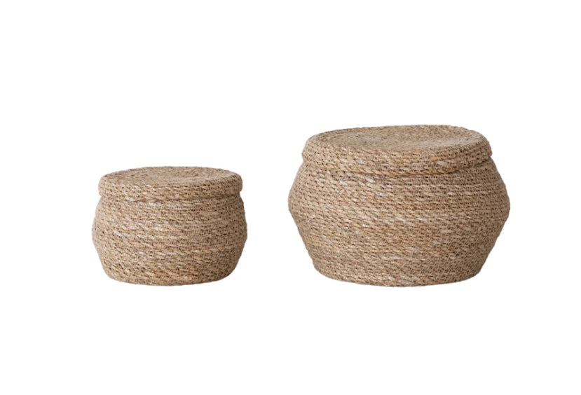 Seagrass Basket with Lid