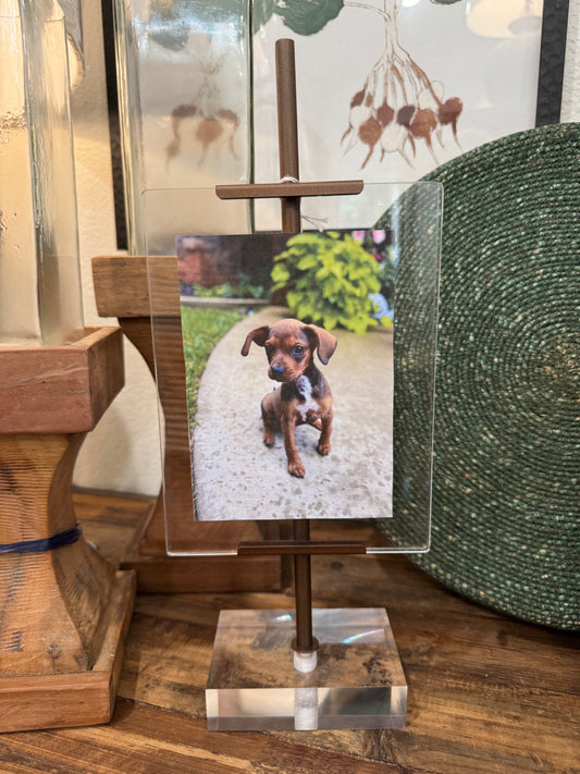 bronze mini picture easel