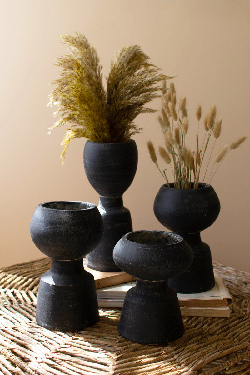 Black Clay Vase