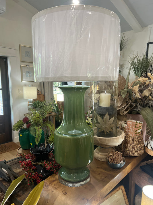 Olive Green Lamp Large