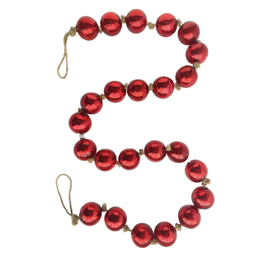 Red Glass Ball Garland