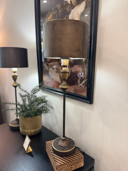 Brushed Gold Slender Spine Lamp