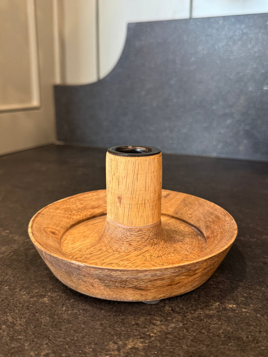 Wooden Taper Candle Holder