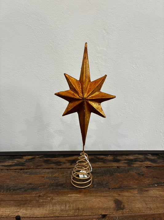 Gold Papermache Star Topper
