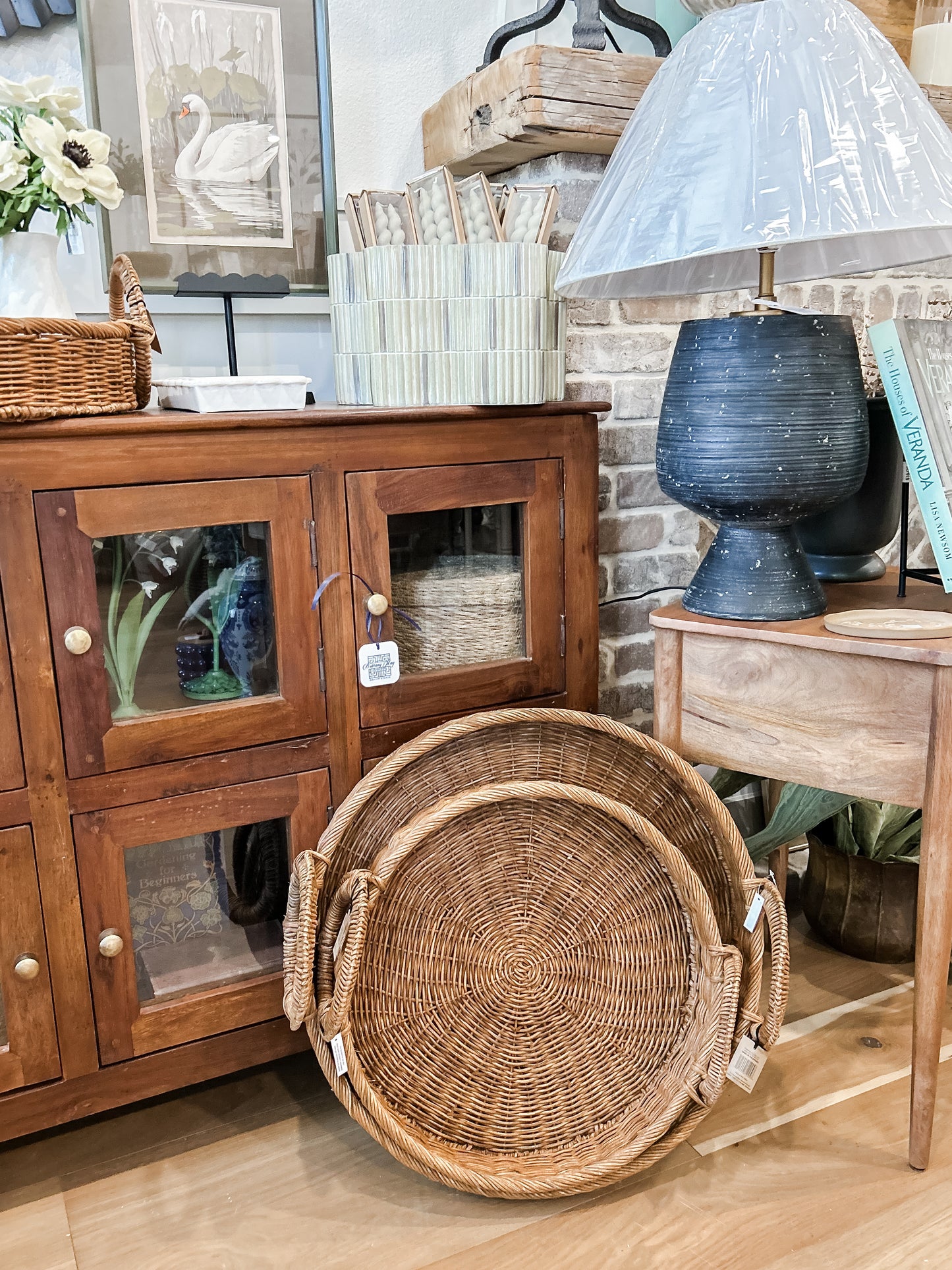 Rattan Tray with Handles