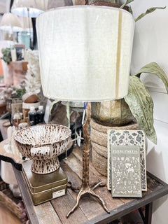 Rustic Tree Table Lamp- Gold