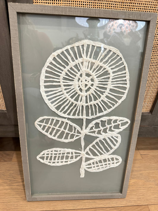 framed pressed paper flower