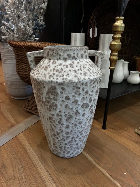 pottery spotted glaze vase