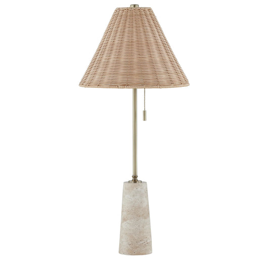 Rattan shade buffet lamp
