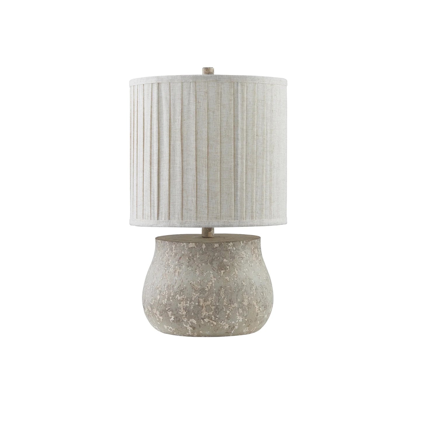 Pleated linen shade lamp