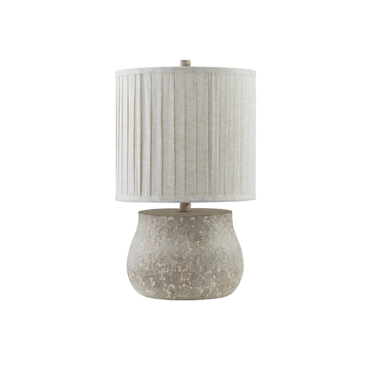 Pleated linen shade lamp