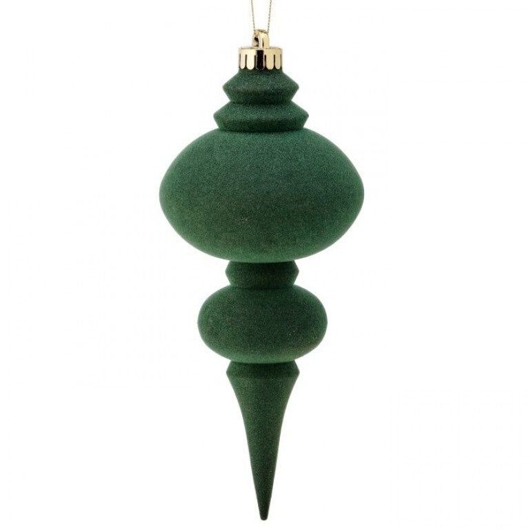 Green Frosted Finial