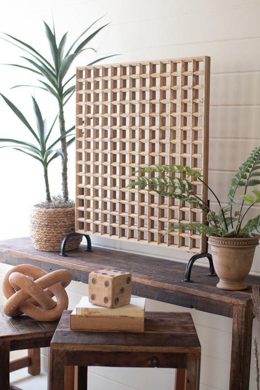 Wood Grid Panel