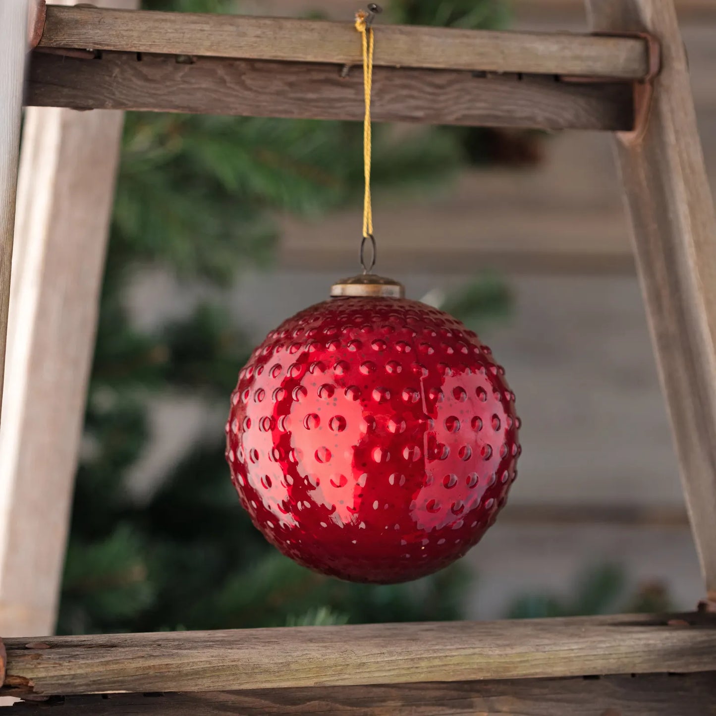 Ruby Mercury Glass 6" Ornament