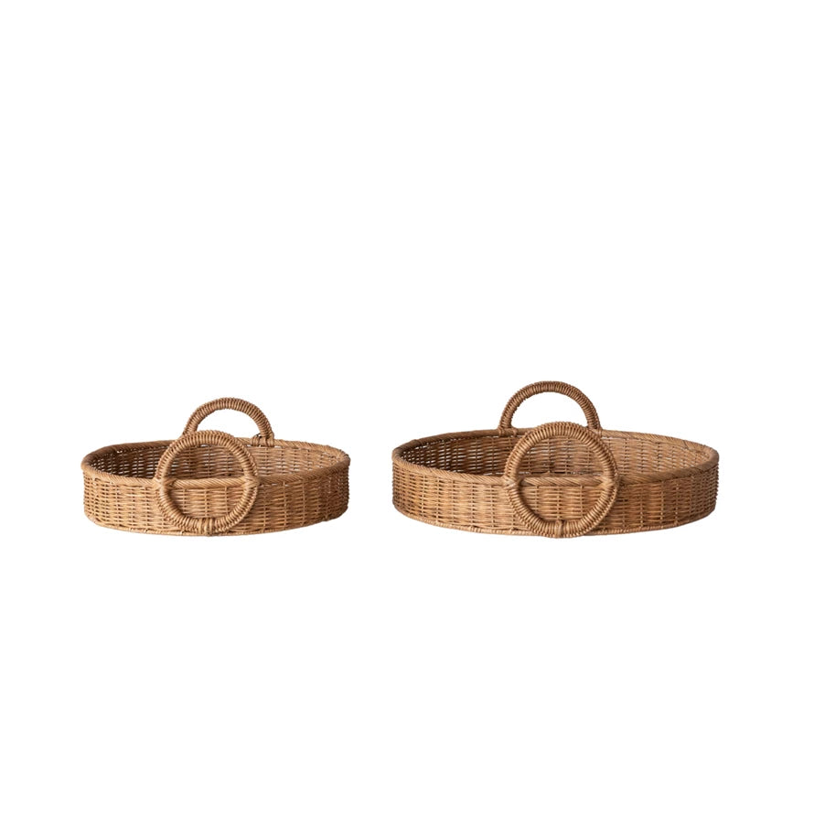 Rattan Tray with Handles