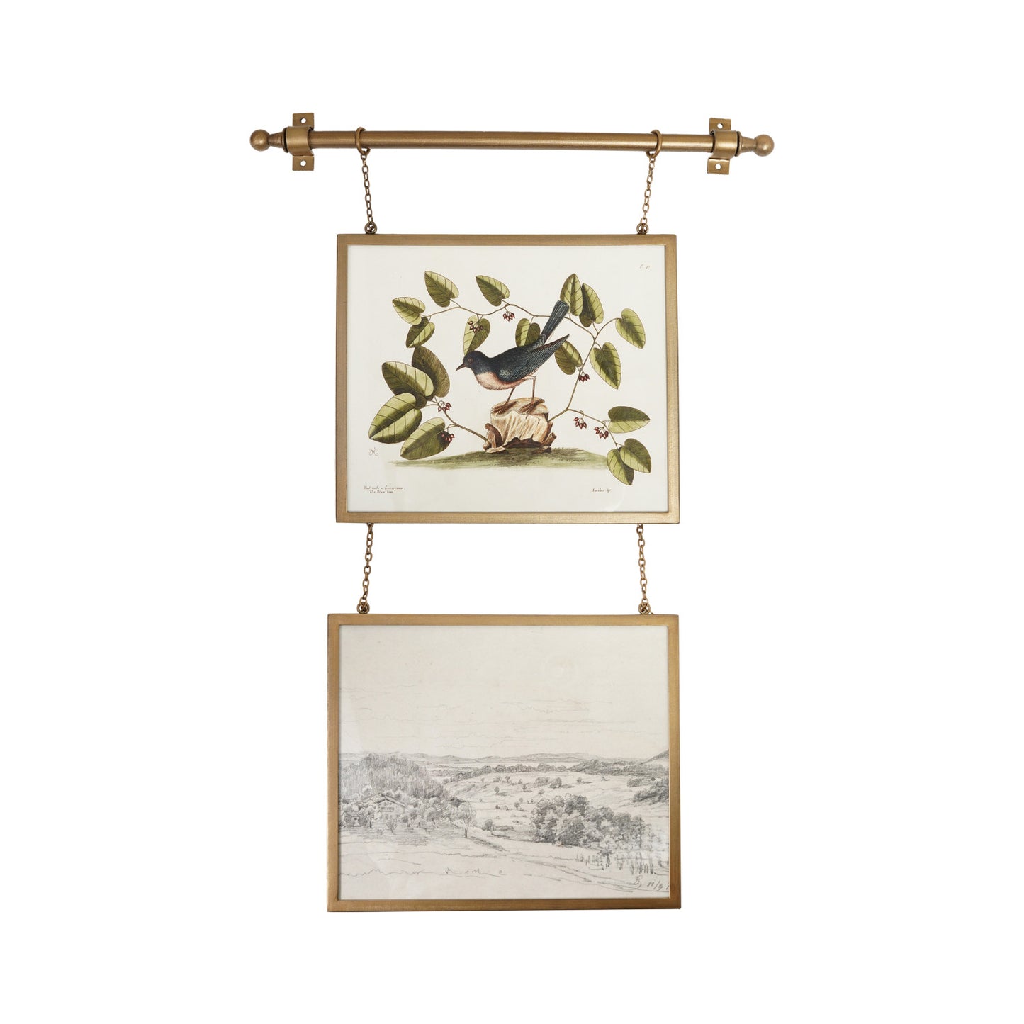 Hanging Metal Framed GlassPhoto Frames (Holds 12" x 10" Photo)