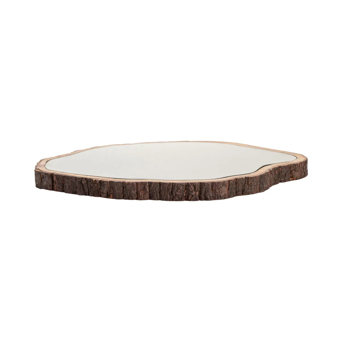 Tree stump mirrored tray